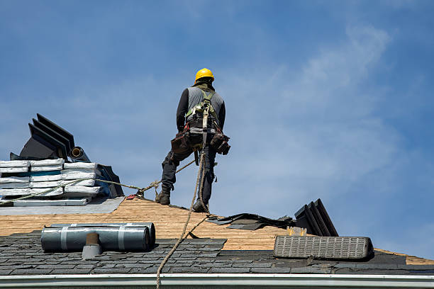 Professional Roof Installation technician working in Center Rutland, VT